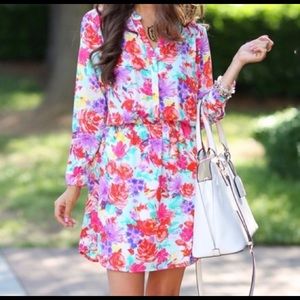 Charles Henry Floral Shirt Dress XS